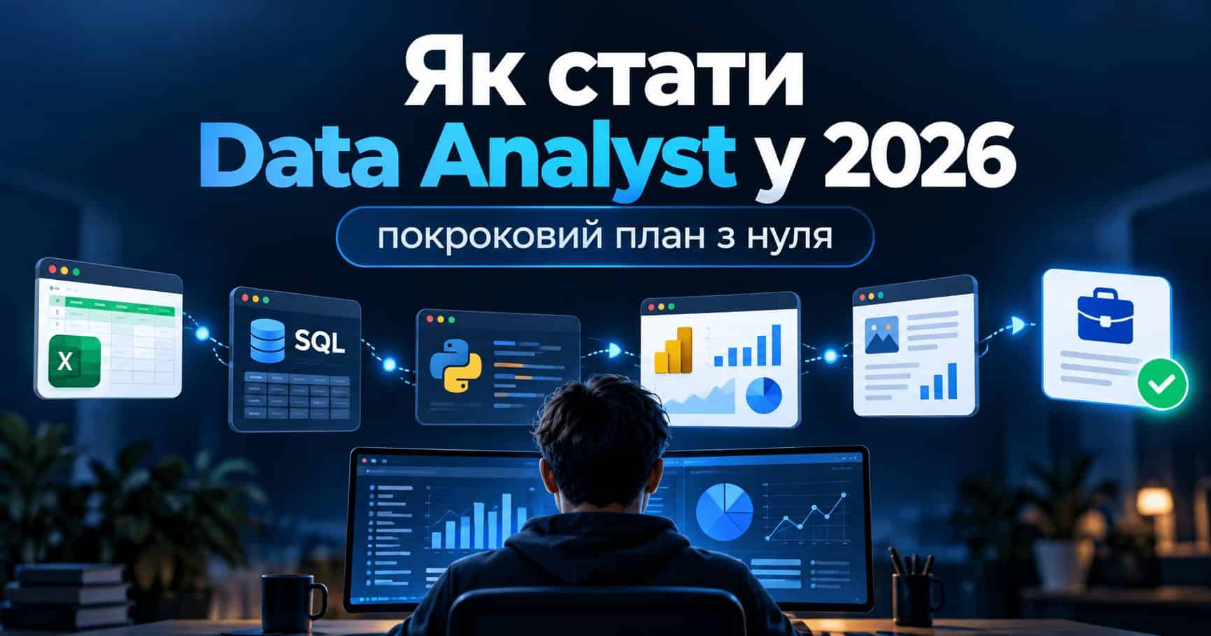 Як стати Data Analyst у 2026 році — покроковий план навчання з нуля